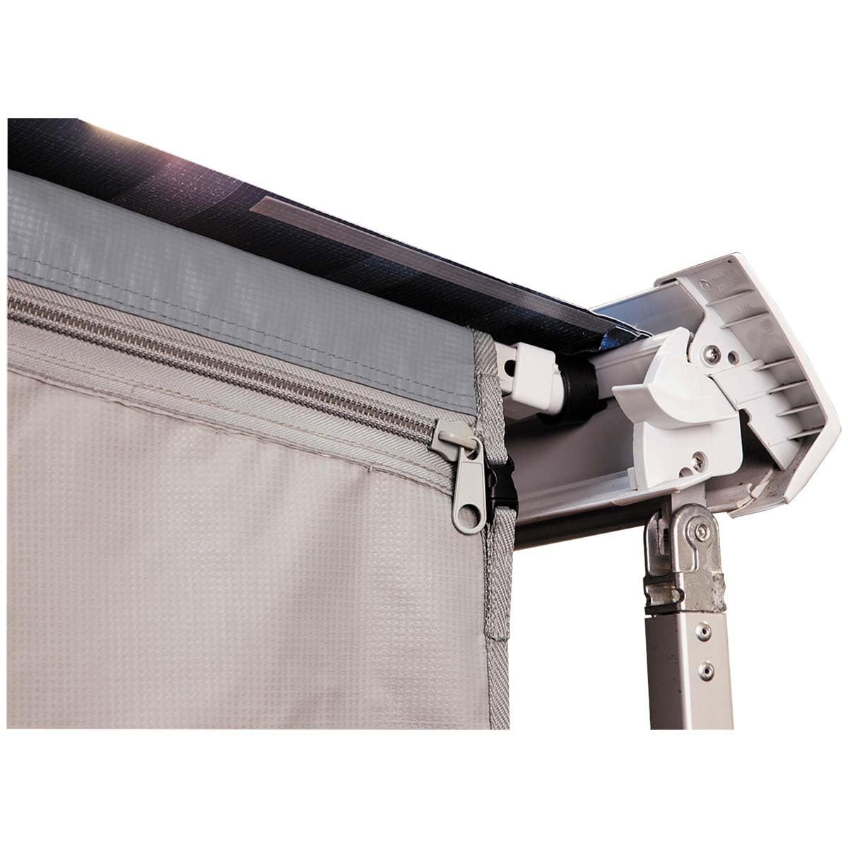 Bo-Camp - Paroi latérale auvent - Universel - 2,50 Mètre - Gris clair