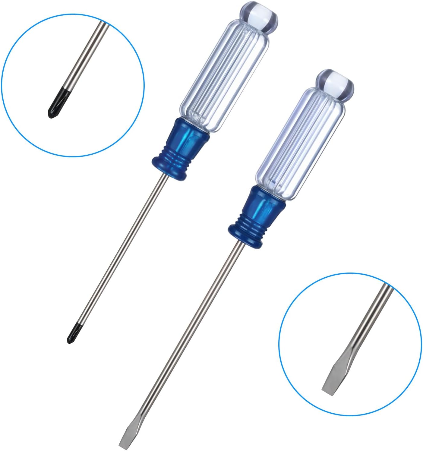 4PCS Small Screwdriver Tool Flat Head and Phillips, Small Screwdriver Set, Steel Screwdrivers Set for Toys, Musical Instruments, Microphones Loose Screws