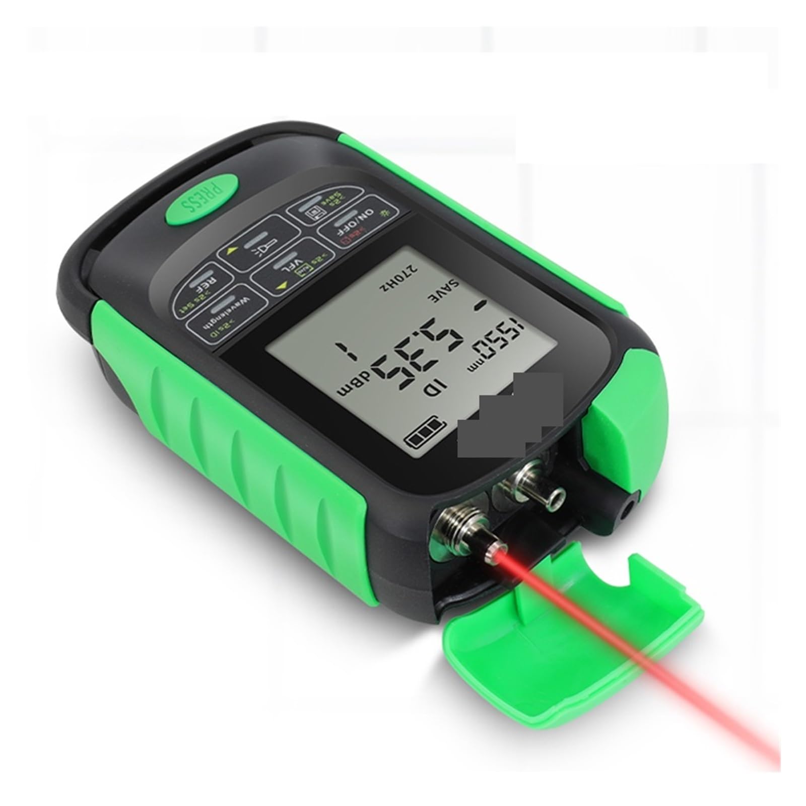 Przenośny tester kabli światłowodowych 4w1 Li-Lion Miernik mocy optycznej Wizualny lokalizator uszkodzeń, Test kabli sieciowych Tester światłowodów LED VFL Wysoka precyzja, wielofunkcyjność (Color :