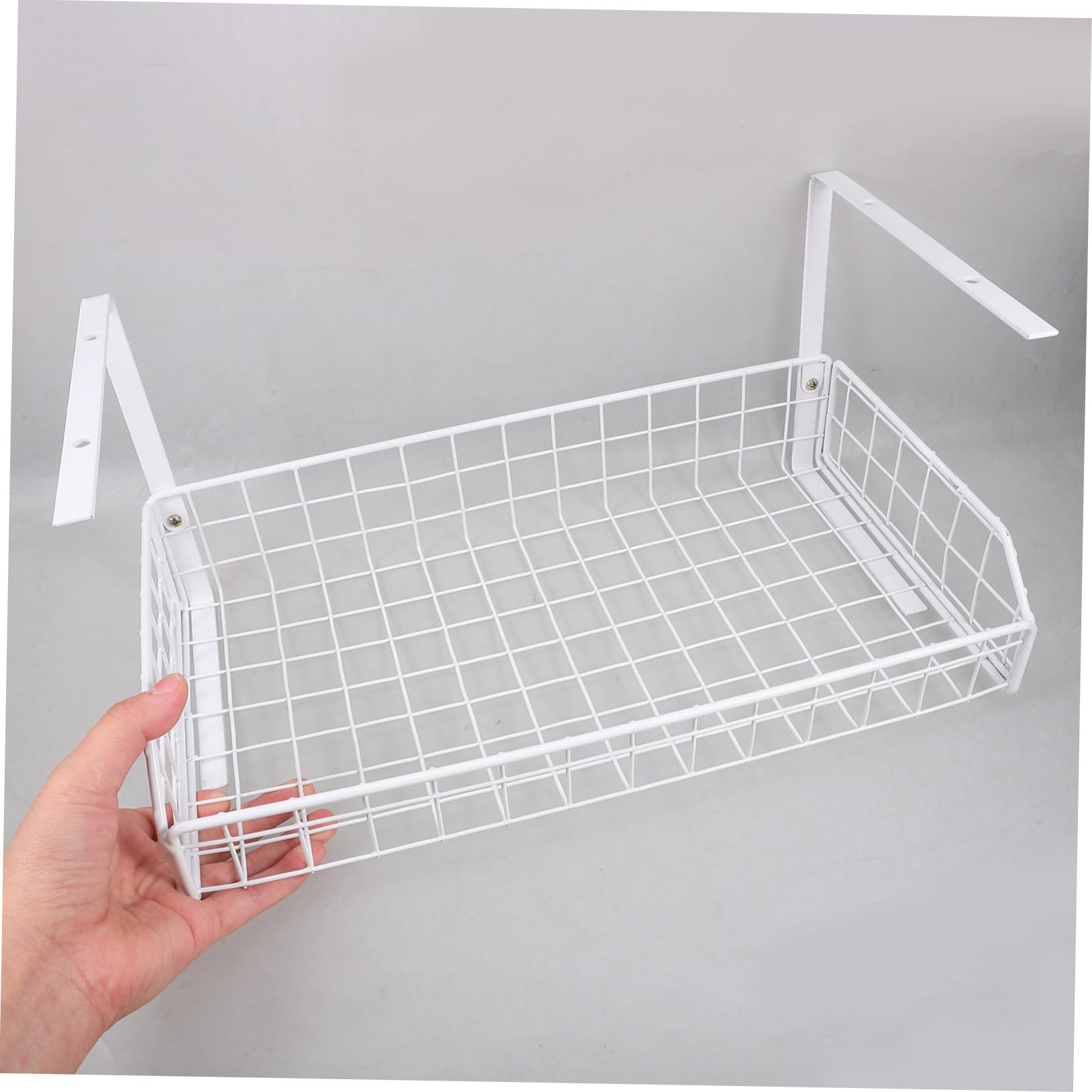 IMIKEYA Organisateur de Câbles sous Bureau Rack de Gestion des Câbles Grand Format Plastique Blanc Léger Résistant Bureau Maison Salle Informatique Rangement sans Perçage à Suspendre