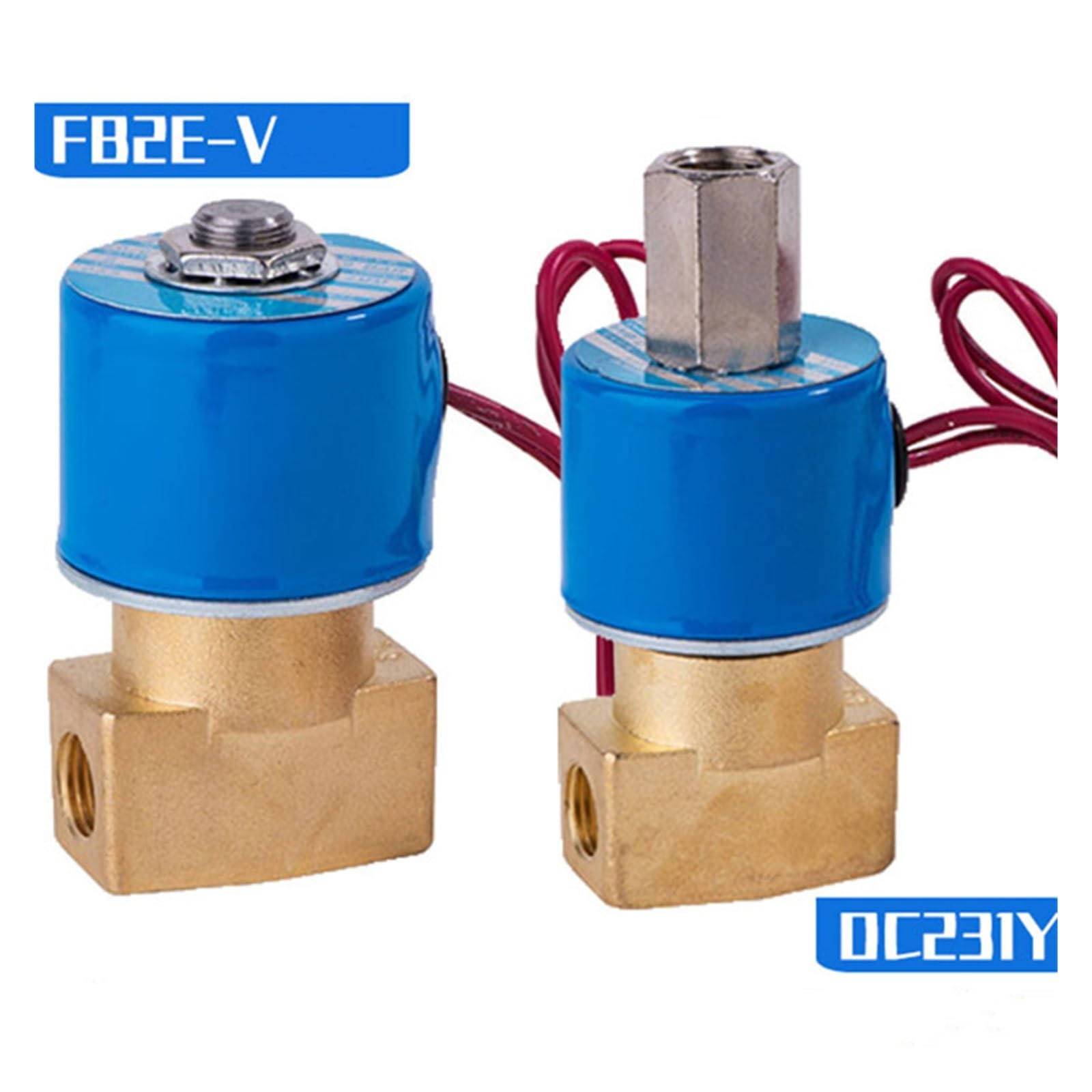 FB2E-V-08 Elektrozawór Dwupozycyjny Dwukierunkowy DC231Y-10 Trójdrogowy Woda Powietrze(2 way FB2E-V AC220V,3/8")