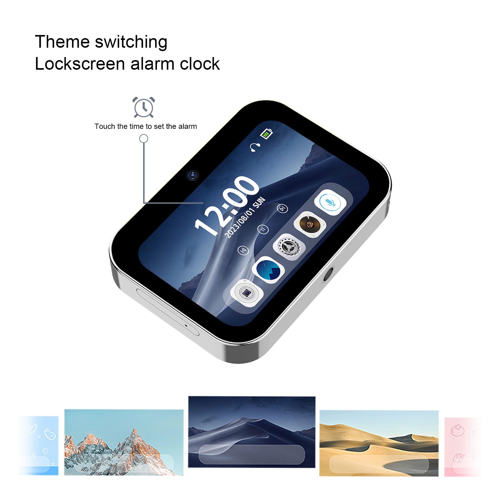 Aparat Cyfrowy, 64 MP 4K z 3 Obiektywami i Zoomem Dotykowym 16X, 3-calowy Ekran Dotykowy OLED, Noktowizor, Błyskowa z Głośnikiem z Budzikiem, do Fotografowania Wieloma