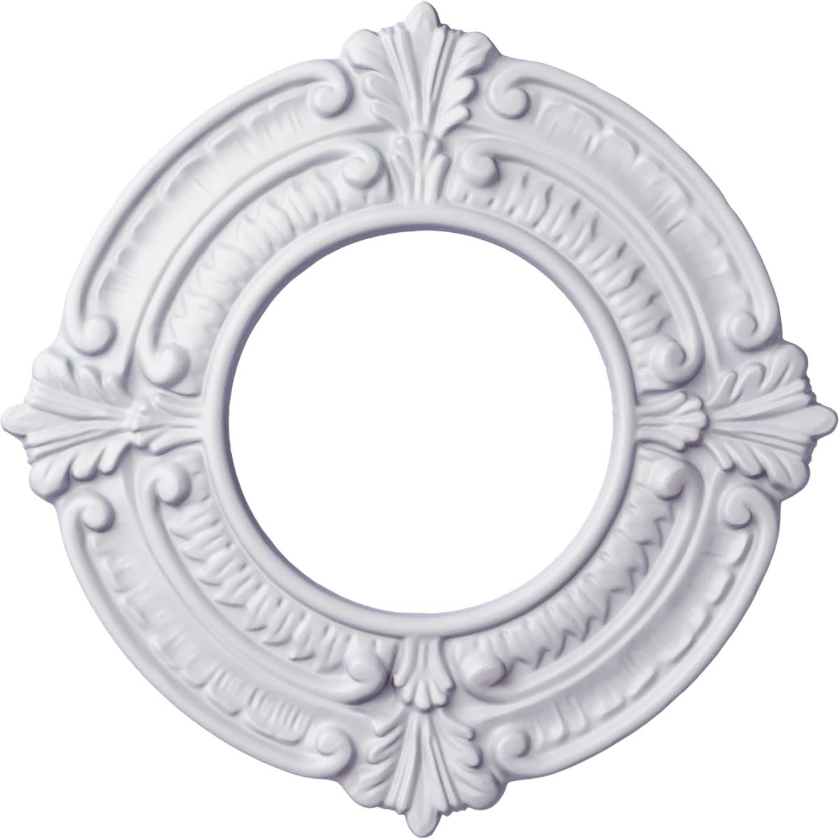 Ekena Millwork CM09BN Benson Ceiling Medallion, 9"OD x 4 1/8"ID x 5/8"P, Primed