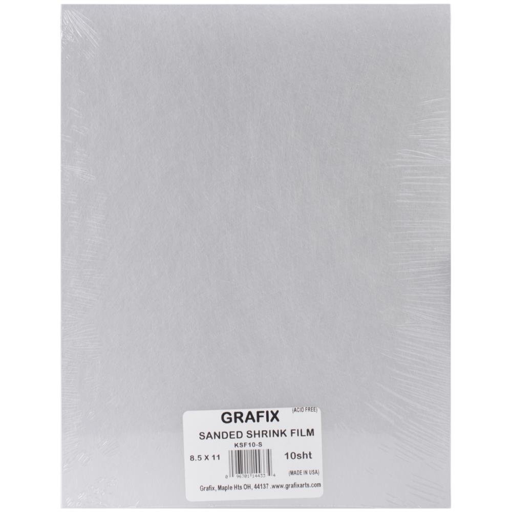Grafix KSF50-S 8-1/2-Inch by 11-Inch Shrink Film, Sanded, 50-Pack