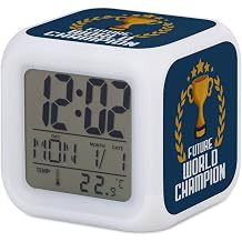Future World Champion Sport Ambition Blue Luminous Cube Alarm Clock 8 x 8 x 8 cm Retro Lighting LED