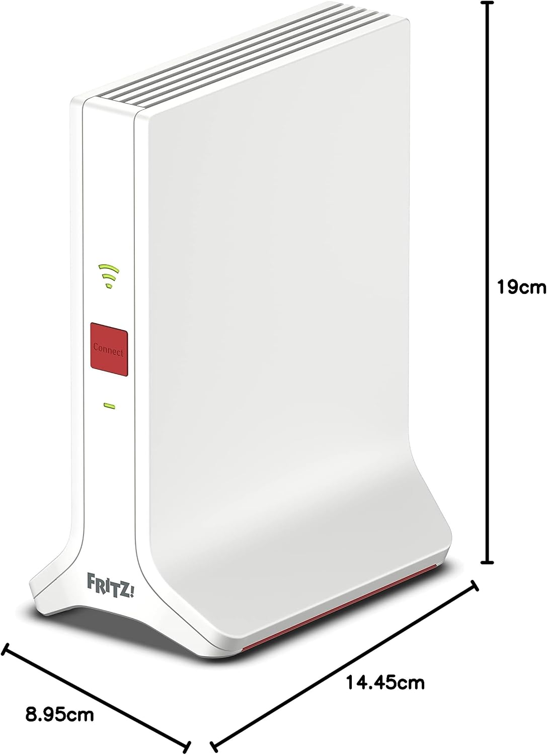 FRITZ!Repeater 3000 AX with dimensions labeled