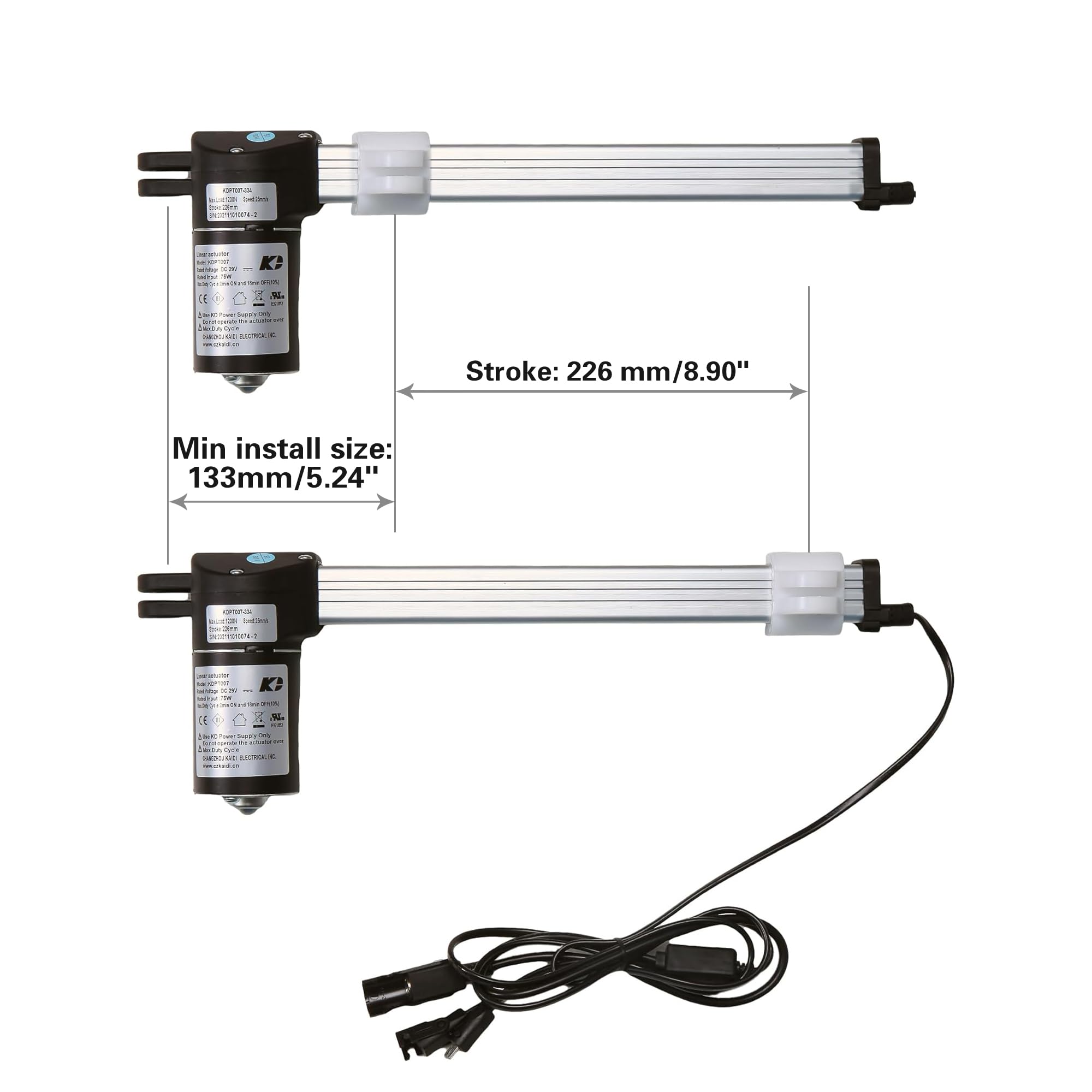 Linearantrieb Modell KDPT007-334 Power Recliner Lift Stühle Motor Ersatz