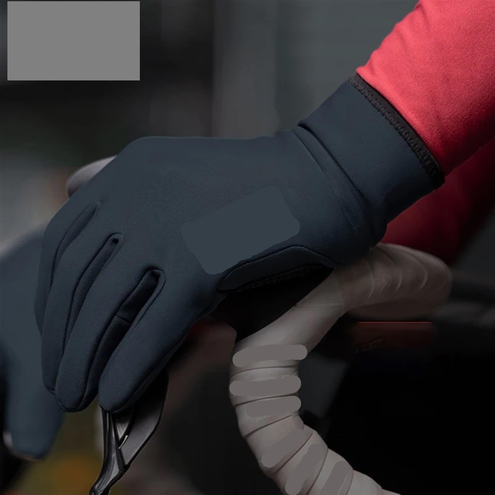 Guantes de Ciclismo cálidos a Prueba Viento for Invierno, con Todos los Dedos, for Bicicleta montaña y Carretera, Largos for Hombres Mujeres, Guantes para Ciclismo