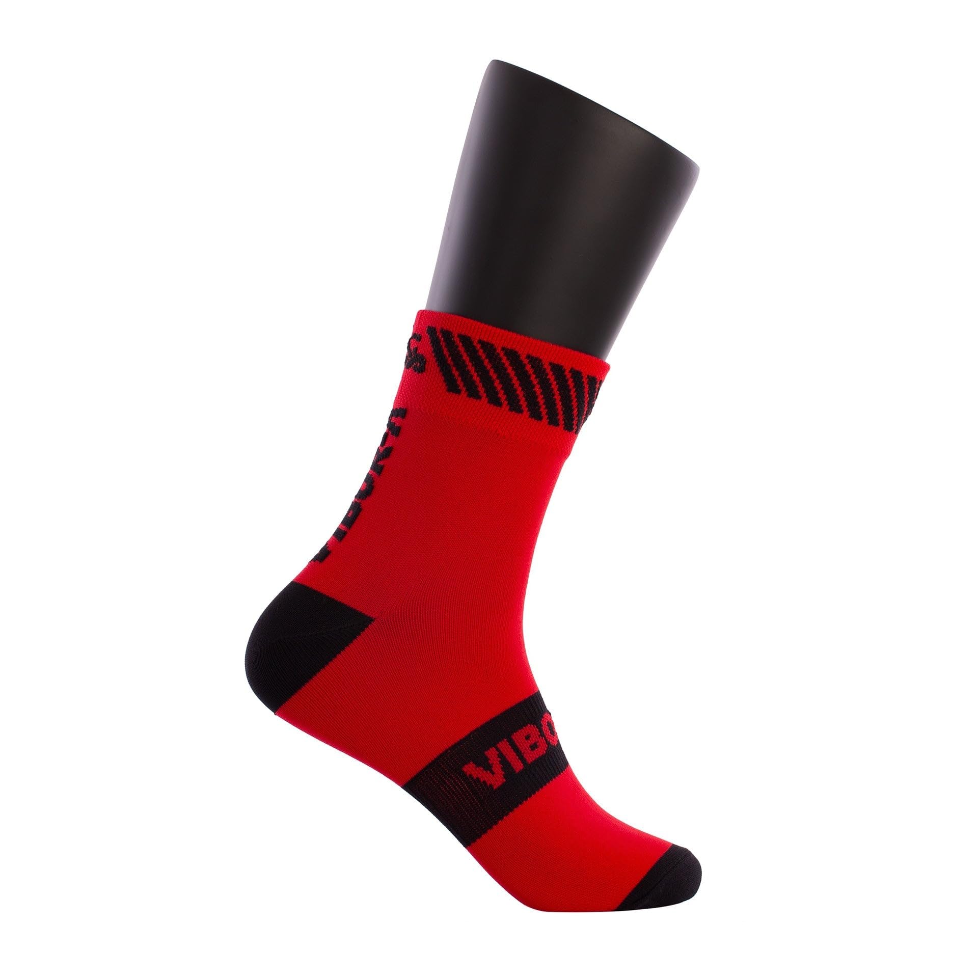 VIBOR-A Premium Socken – Schwarz, Mittlere Stulpenhöhe