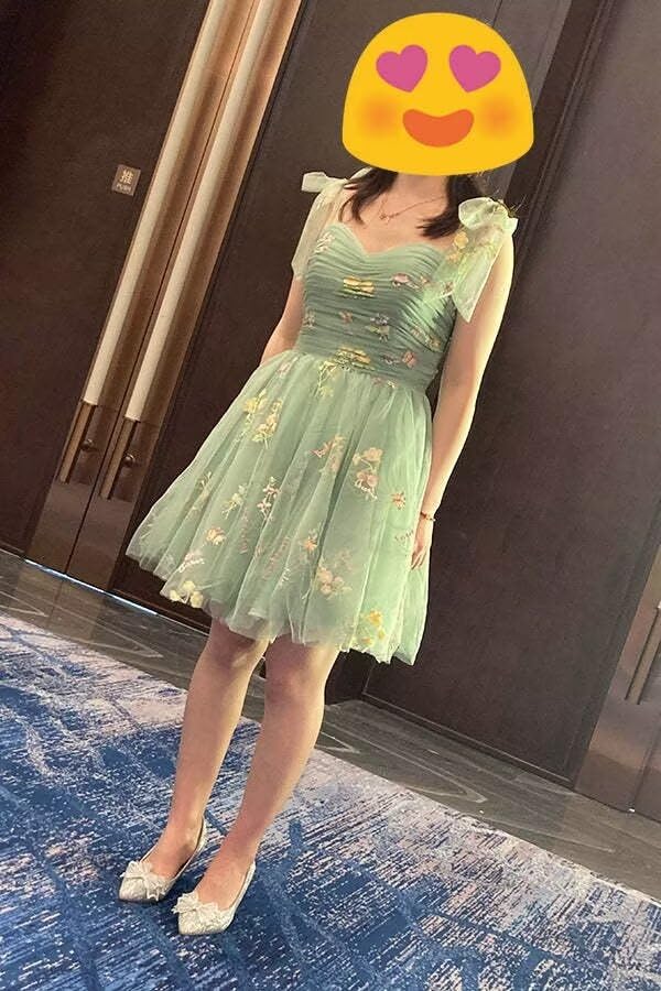 Wchecalino Short Homecoming Dresses 2025 Flower Embroidery Tulle Prom Dress Formal Party Gown for Women4