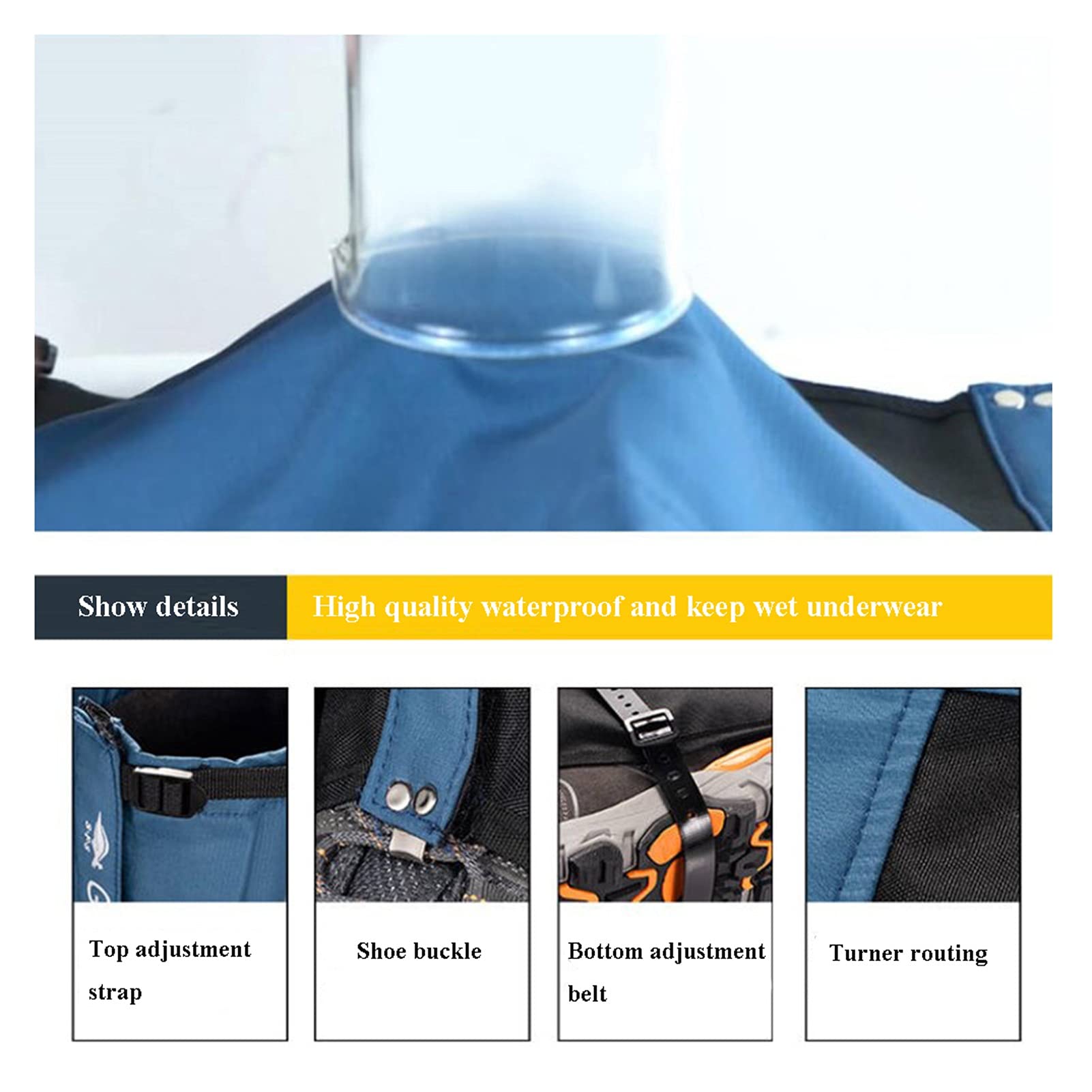 PFDHK Beingamaschen - Verstellbare Schneegamaschen Für Outdoor-Aktivitäten Wie Wandern & Skifahren