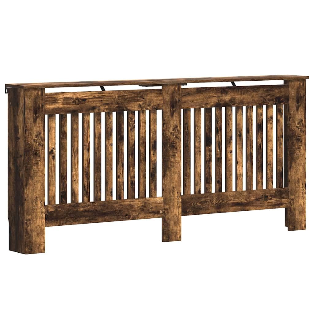 Vidaxl Smoked Oak Radiator Cover 172 X 19 X 81.5 Cm Engineered Wood, Modern Rectangular Radiator Cover, Decorative Heat Shield, Engineered Wood Decor, Child Safety Design For Home Heating