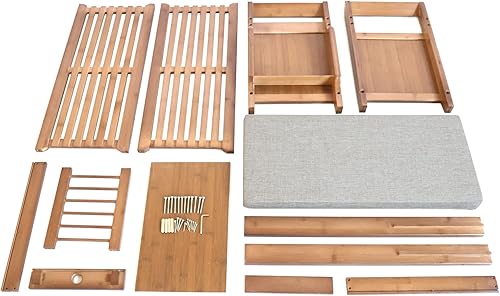 Miniatura 7 de LOYALHEARTDY Zapatero para banco de zapatos, organizador de zapatos resistente de 2 niveles con asiento suave, estante de almacenamiento de cojín de