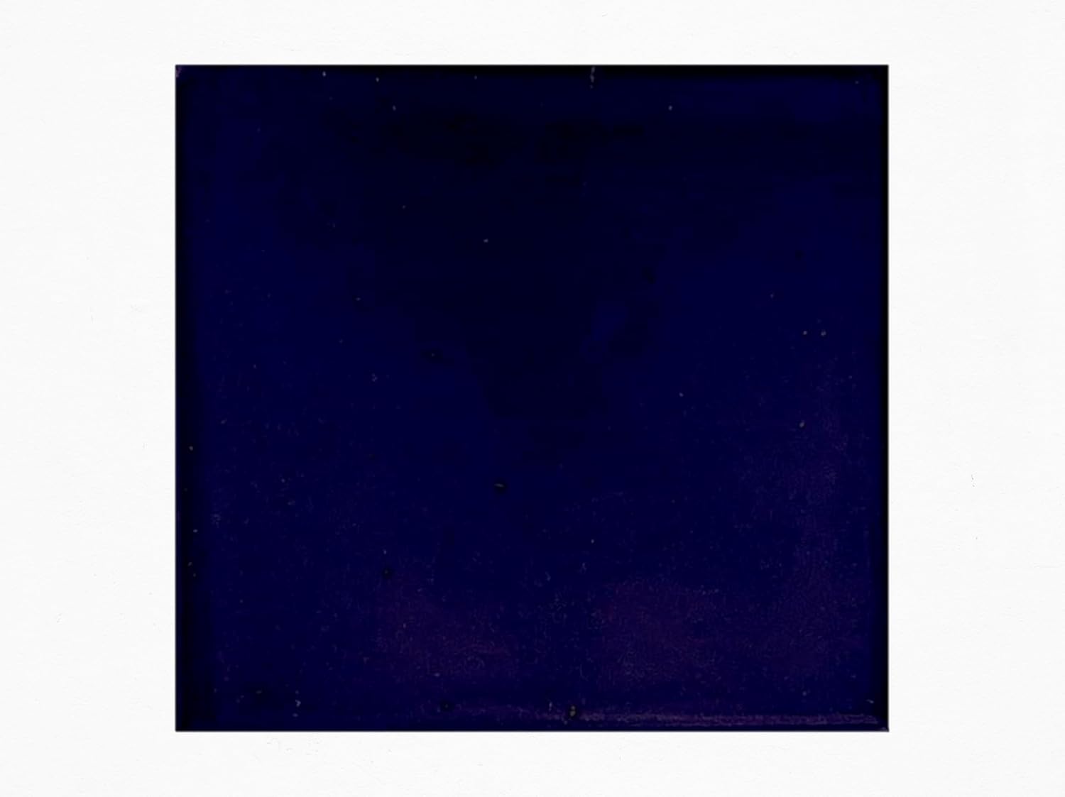 Midnight Cobalt Talavera Tile, 4x4 Inch Handcrafted Deep Navy Blue Ceramic Tile, Gloss Finish, Hand-Glazed