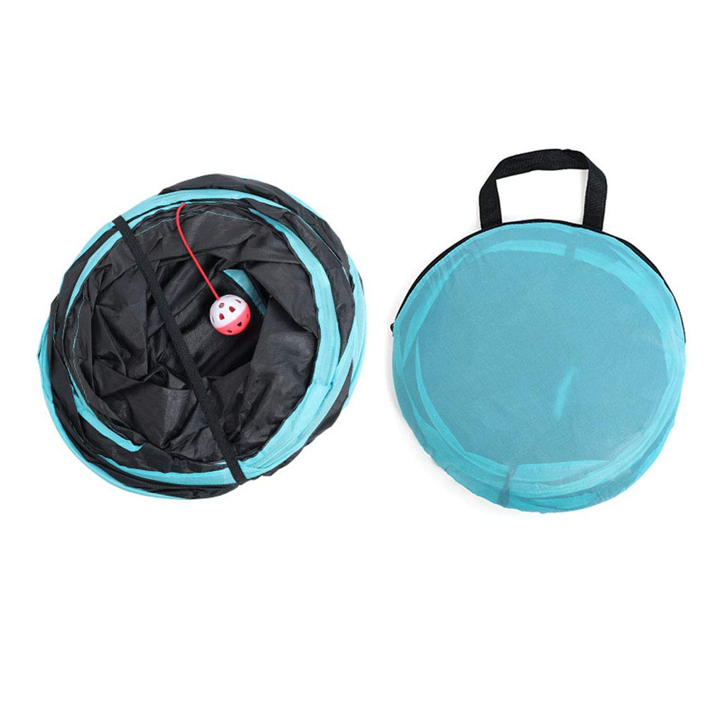 iHOO Túneles para gatos S-Way - Tubo plegable con laberinto de bolas, casa para gatos, mascotas, interactivos, para gatos, cachorros, gatitos, conejos, túneles de 3 vías