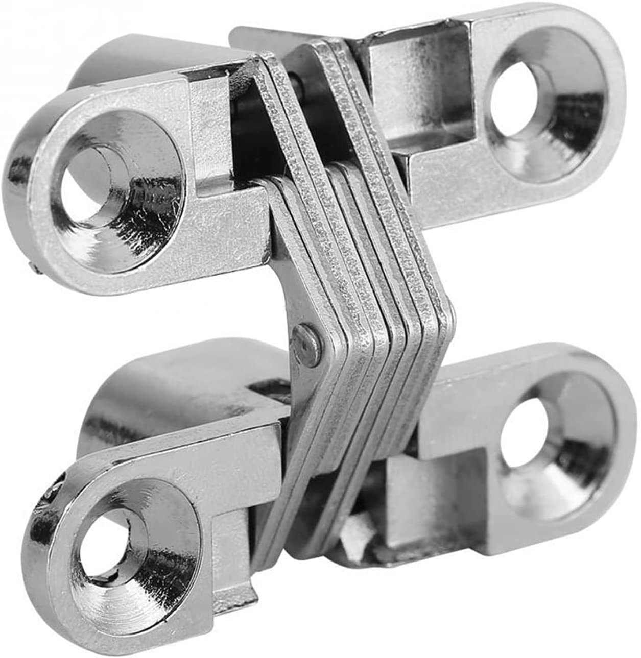 Nvsfzgiyg One Color Cabinet Butt Hinge,Folding Door,Invisible Concealed Cross Zinc Alloy Hidden For Cupboard Closet Wardrobe Furniture Hardware(Onesize)