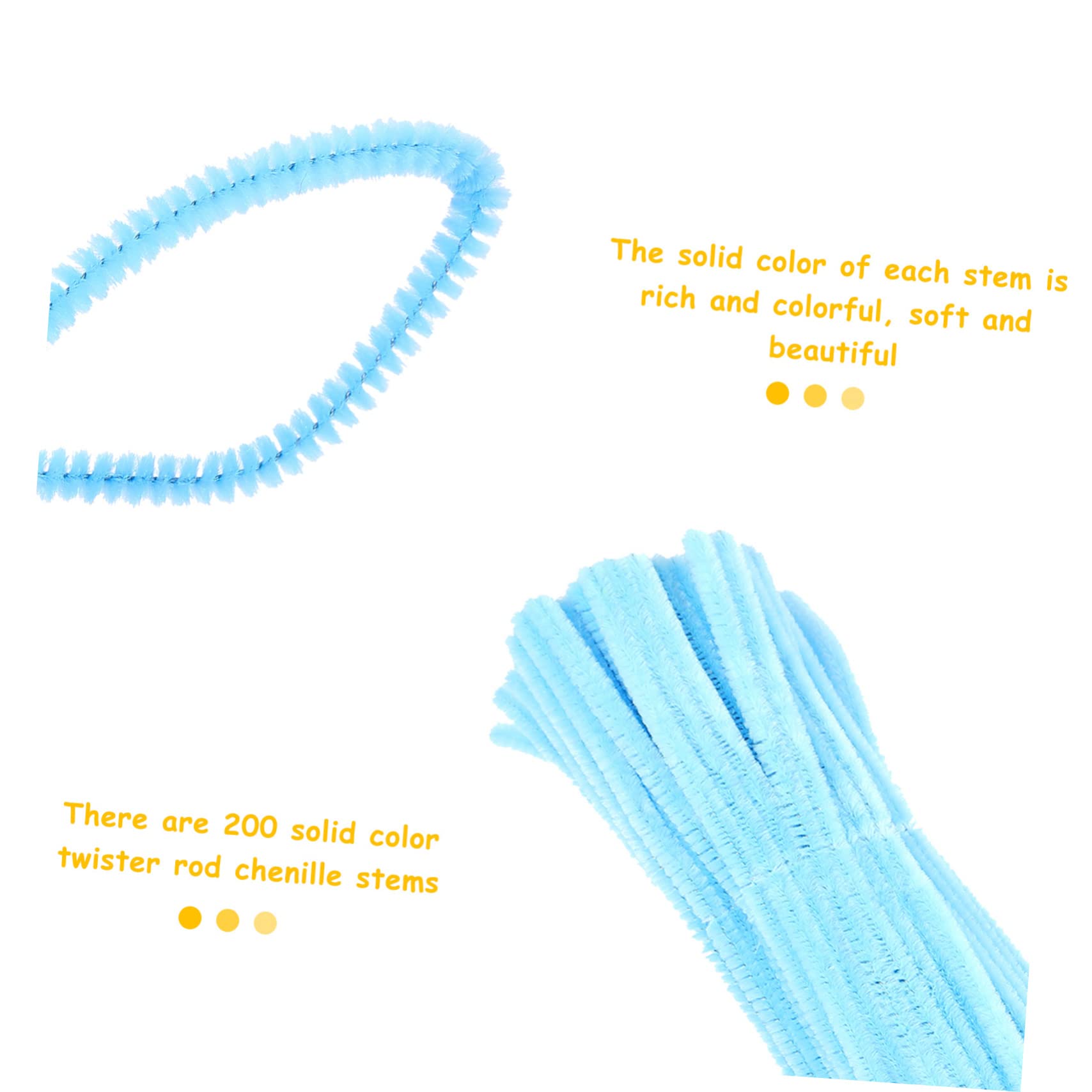 Beatifufu Chenille Stems for DIY Projects 200pcs Twisted Chenille Sticks Creative Craft Supplies