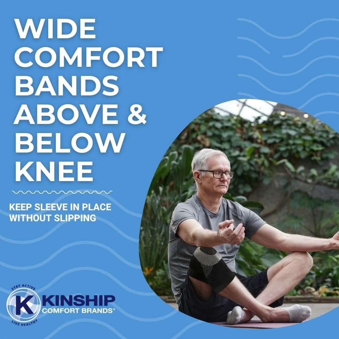 Kinship Comfort - Rodilleras de compresión para hombres y mujeres, para rodillas débiles/lesionadas, un par (disponible en tallas S, M, L, XL)
