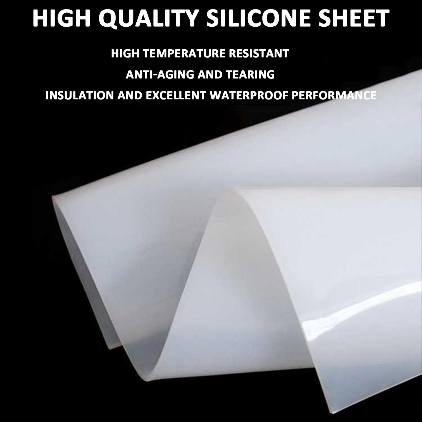 COYOUCO Silicone Gasket 500mm X 500mm Thickness 0.5mm-20mm Silicone Sheet Suitable for Jewelry, DIY Sheet, Transparent Countertop Protection Pad,1.5mm