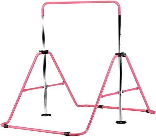 Miniatura 7 de Barra de gimnasia para niños, barra de entrenamiento junior, barras horizontales ajustables en altura, barras de gimnasia plegables para niños