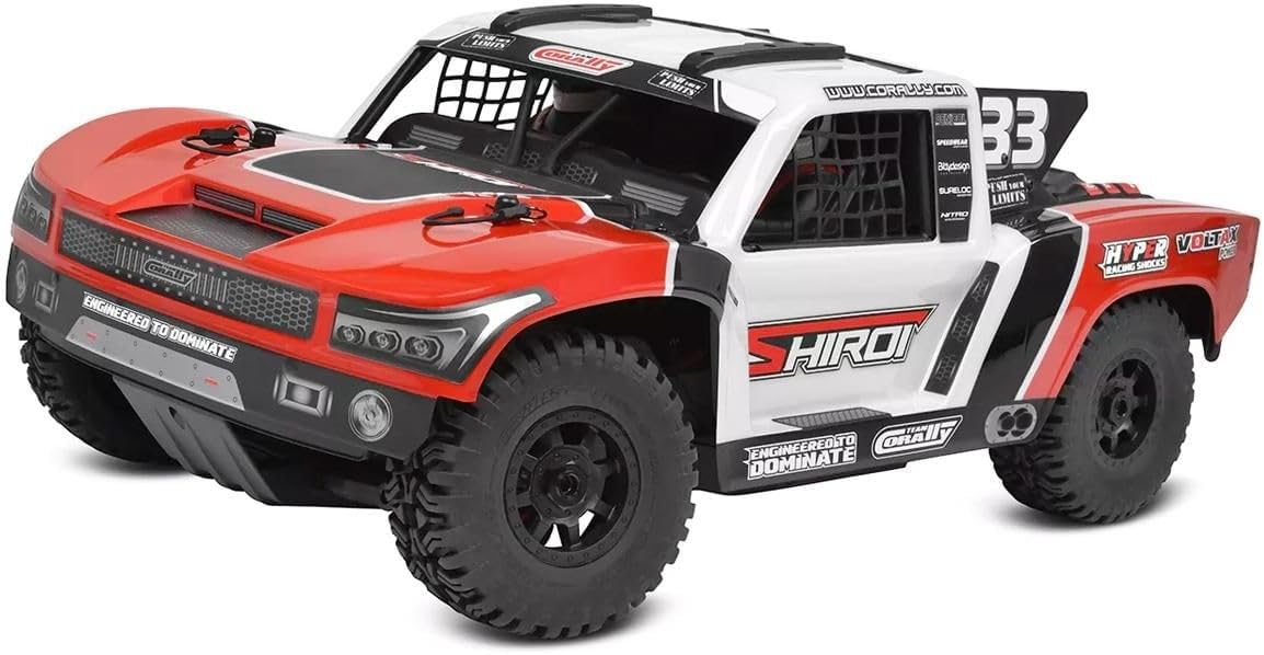 Corally Team SHIROI XP 6S, 1:8 RC Short Course Truck, 100 km/h Red Aluminium 6061-T6 Chassis, with 2.4GHz Remote Control