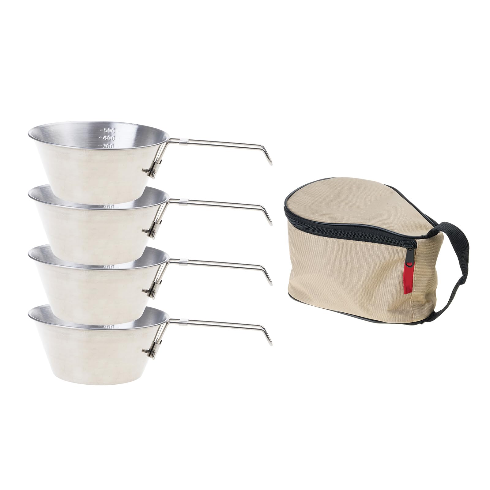 PANGBOER Faltbare Edelstahl-Schüssel Lebensmittelbehälter Camping Wandern Kochen Werkzeug Outdoor Geschirr Faltbare Schüssel mit Tasche