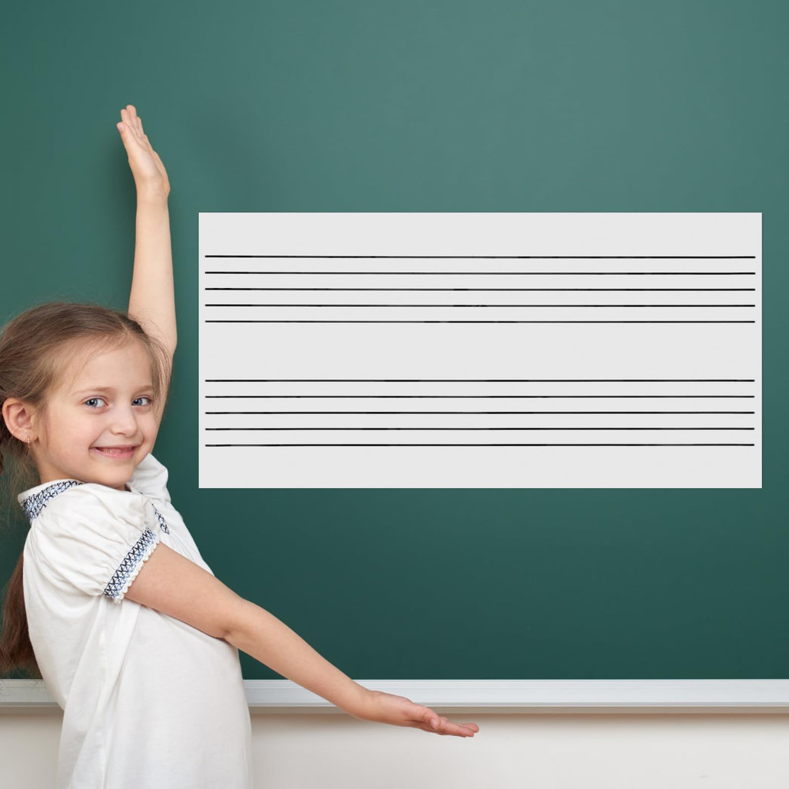 Abaodam Magnetische und Tragbar aus Gummi Whiteboard Tafel mit Notenlinien Wiederverwendbar für Musikunterricht und Klassenzimmergebrauch