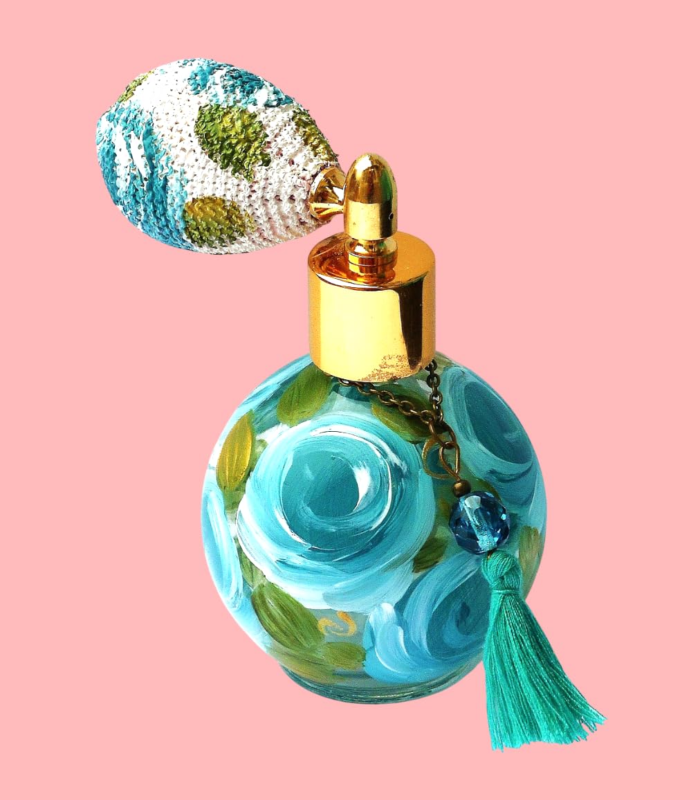 Amazon.com: Decorative Refillable Round Glass Perfume Spray Bottle