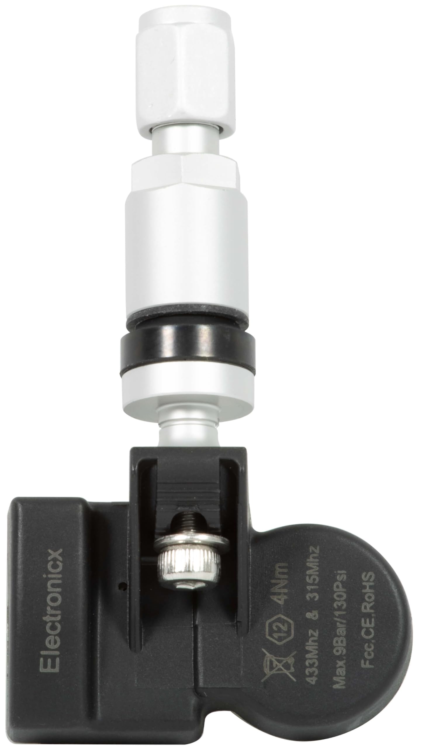 Lot de 4 capteurs de pression des pneus RDKS TPMS compatibles avec série 12.2006-10.2010 E88/E82 en aluminium argenté