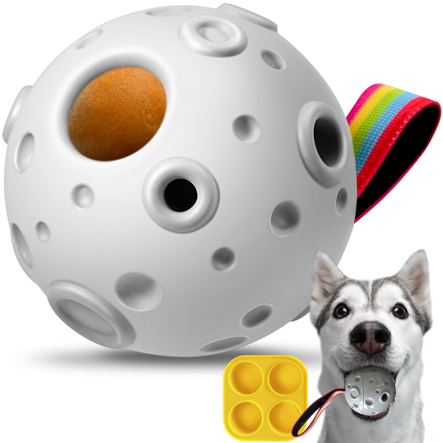 Dog Chew Toys for Aggressive Chewers Large Medium Breeds Dog Puzzle Toys Interactive Treat Dispensing Slow Feeder Indestructible
