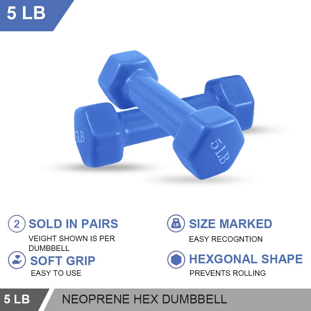 Juego de 2 pesas de mano con mancuernas – Mancuernas recubiertas de vinilo para ejercicio y fitness para equipos domésticos, entrenamientos de fuerza, pesas para mujeres, hombres, juegos de mancuerna