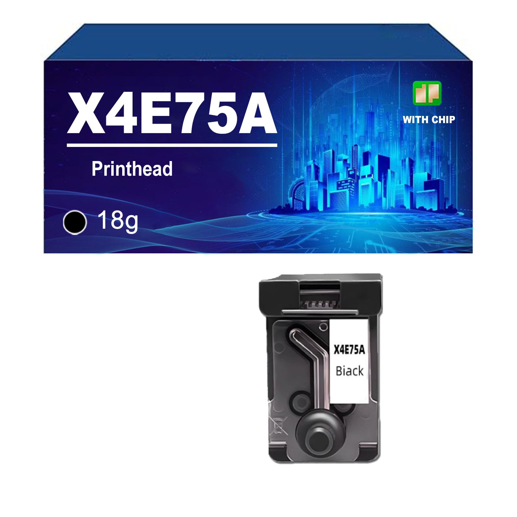 KLXFJ X4E75A MOH50A Printhead Compatible For HP Smart TanK 508 510 511 516 518 519 531 536 538 539 618 525 528 582 585 588 589 Printers,Black-1 Pack