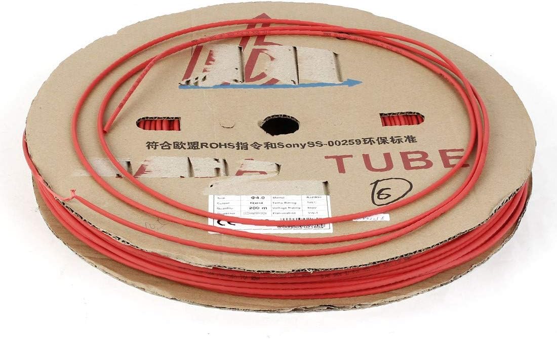 600V Red 4mm Diameter Polyolefin Heat Shrinkable Tubing Sleeving 200M(600 ν Rot 4 mm Durchmesser Polyolefin Hebei Shrinkable Tubing Sleeving 200M