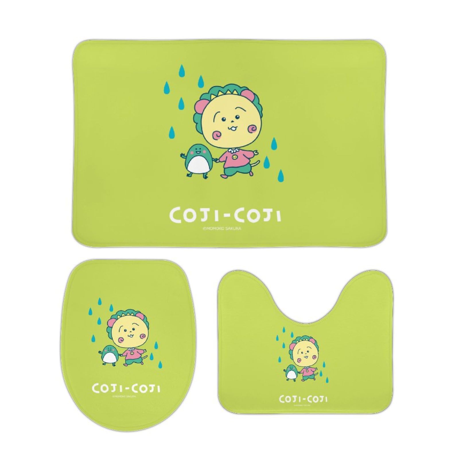 Amazon | Moiiss コジコジ トイレマットセット 3点セット U型 40x35cm
