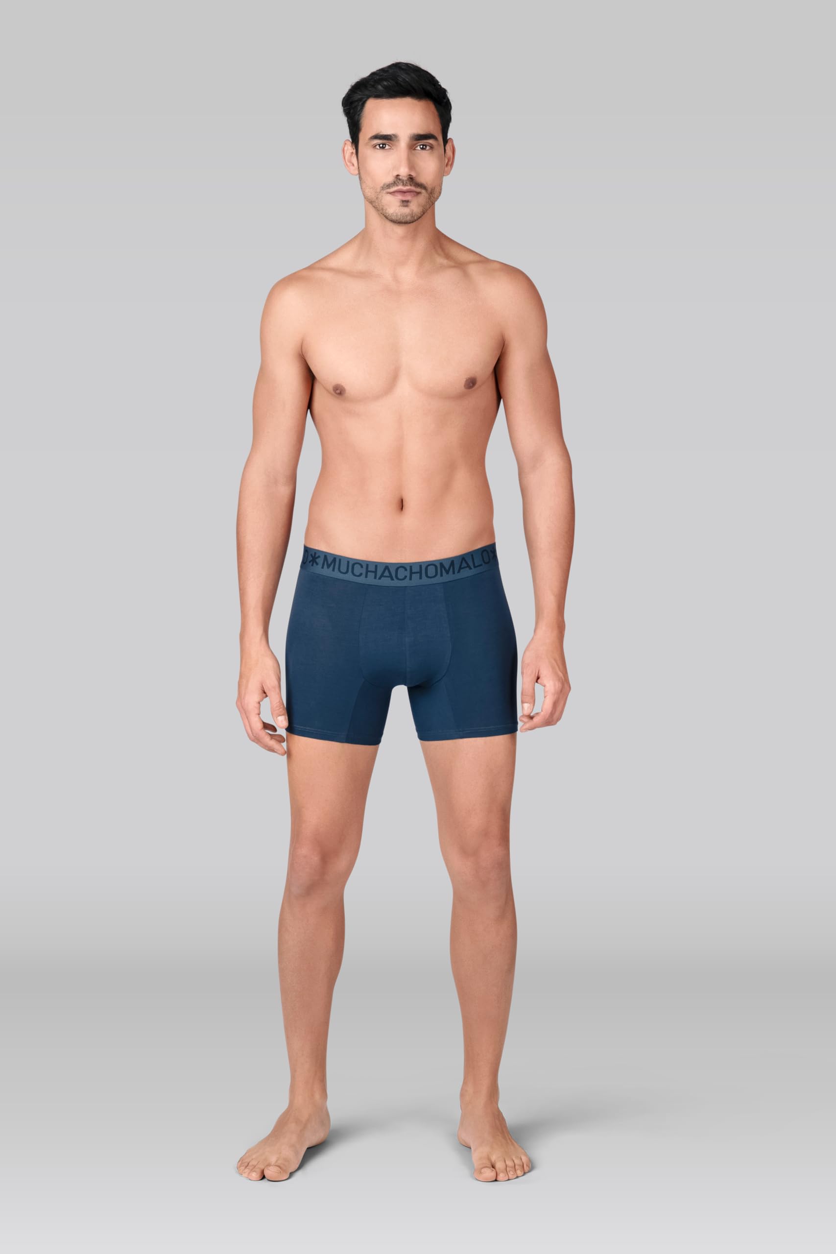 Muchachomalo Hombre Bóxer 4-Pack, Liso, Bambú, Cinturilla Elástica