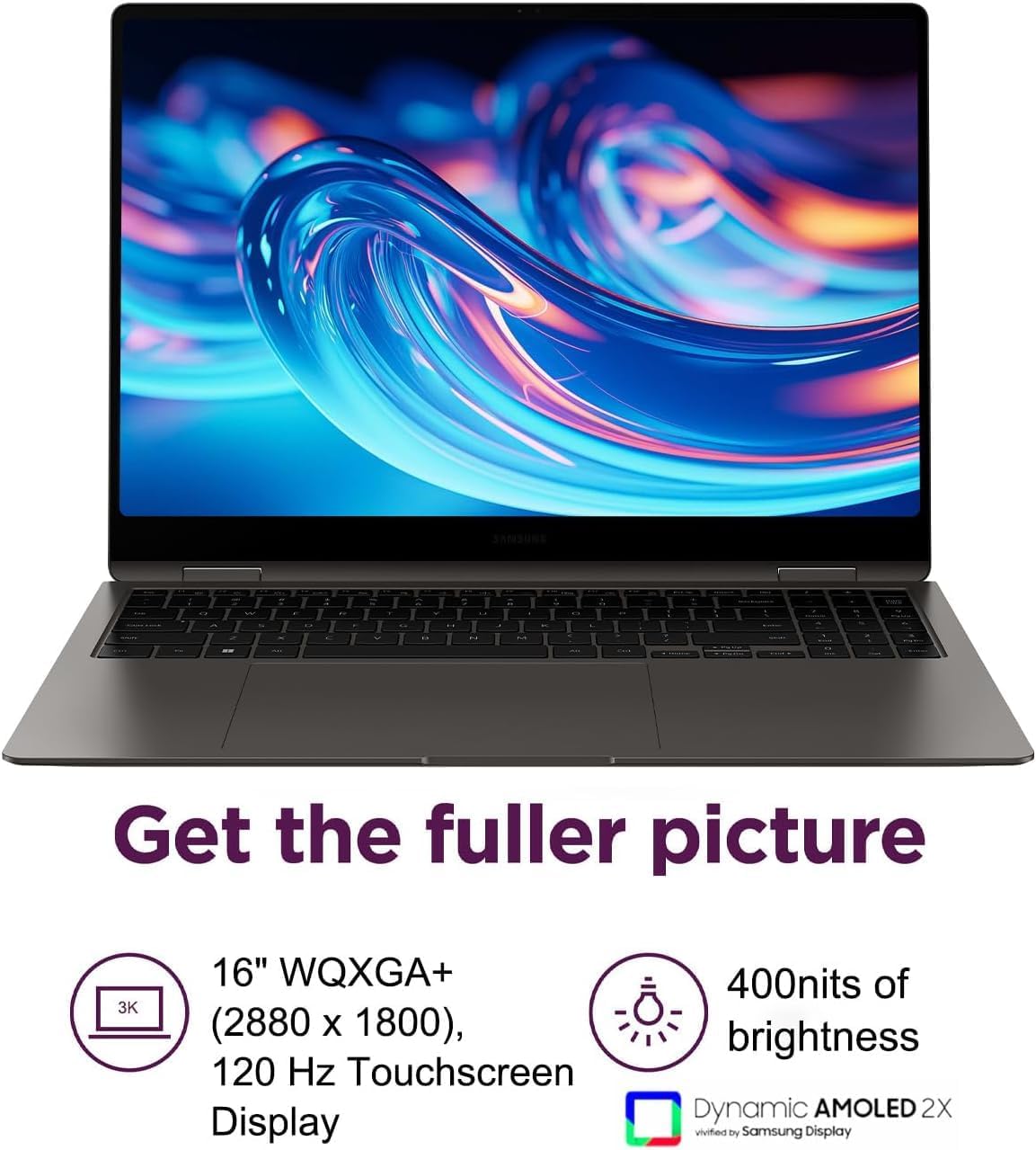 Samsung Galaxy Book3 Pro 360 2-in-1 Laptop (16" 3K Touchscreen, Intel 12-Core i7-1360P, 16GB RAM, 512GB SSD, S Pen) AMOLED ,Business, Creator, Designer, Backlit, FP, Win 11 Pro, French KB, NP960QFG