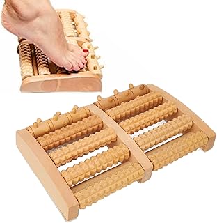 Madeira Estimula Pontos De Acupuntura,Rolo De Massagem Nos Pés, Resistente à Corrosão, Rachaduras Nos Pés, Massageador Relaxante E Alívio Da Fascite Plantar, Rolo De Massagem Nos Pés, Rolo Para Dor N
