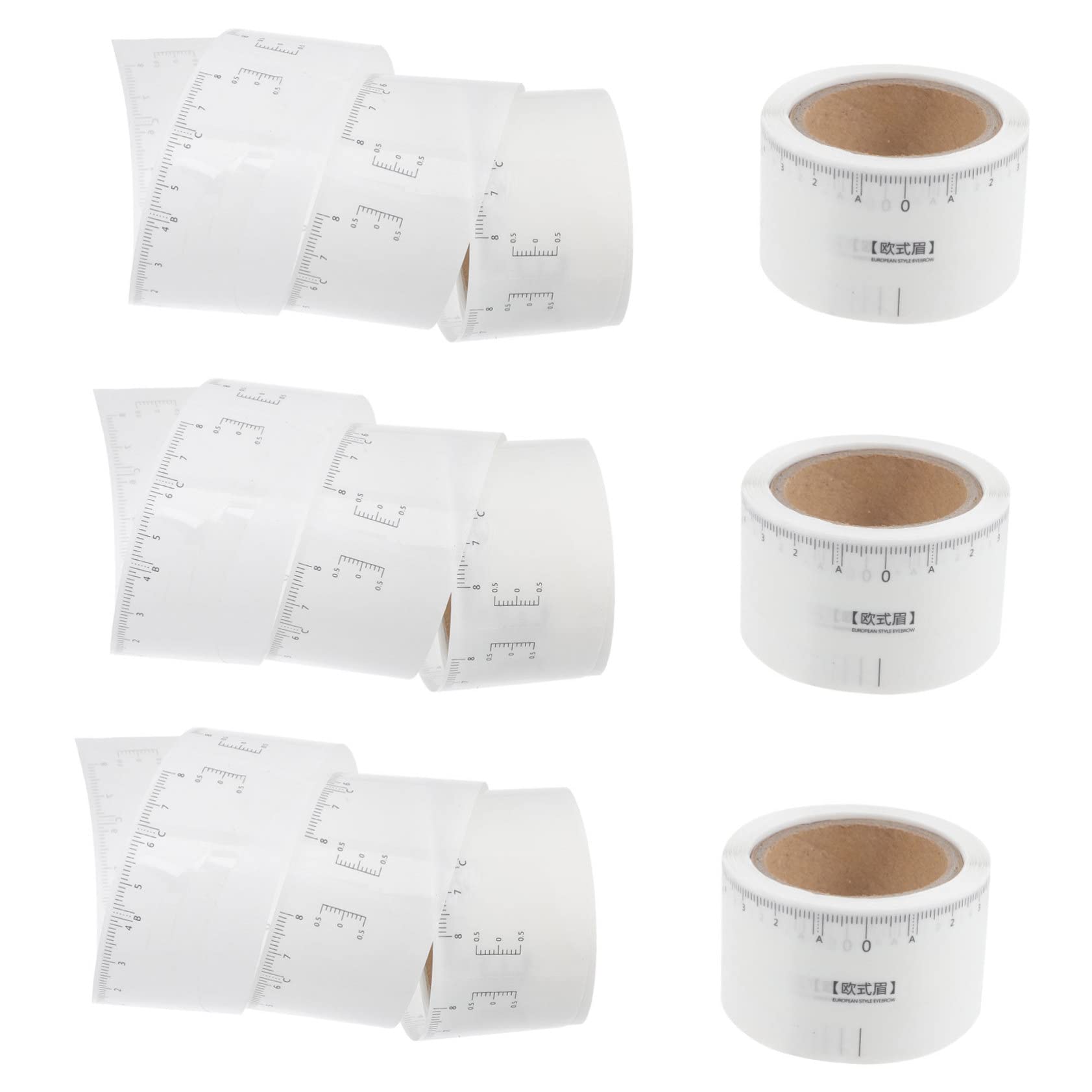 MAGICLULU 4 Set Efficiente Per Modellare Le Sopracciglia Stencil Per Sopracciglia Righello Per Sopracciglia Simmetriche in Qualsiasi Momento 50 Pezzi * 4