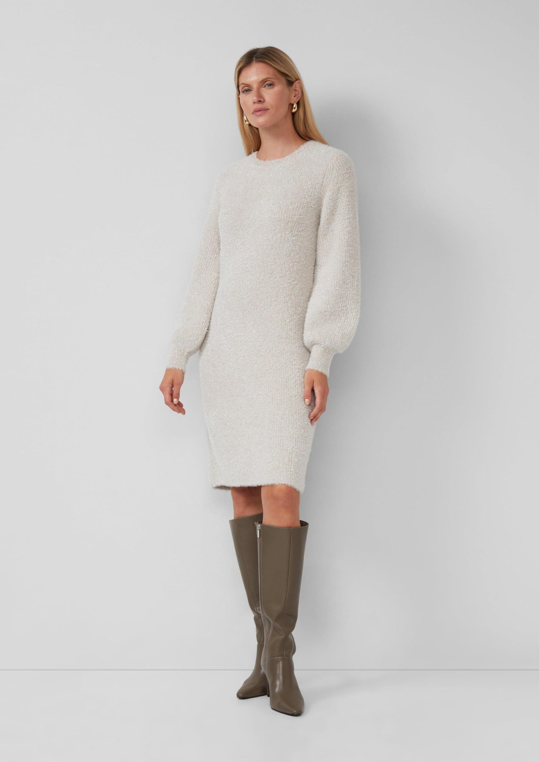 s.Oliver Flauschiges Strickkleid mit Glitzergarn