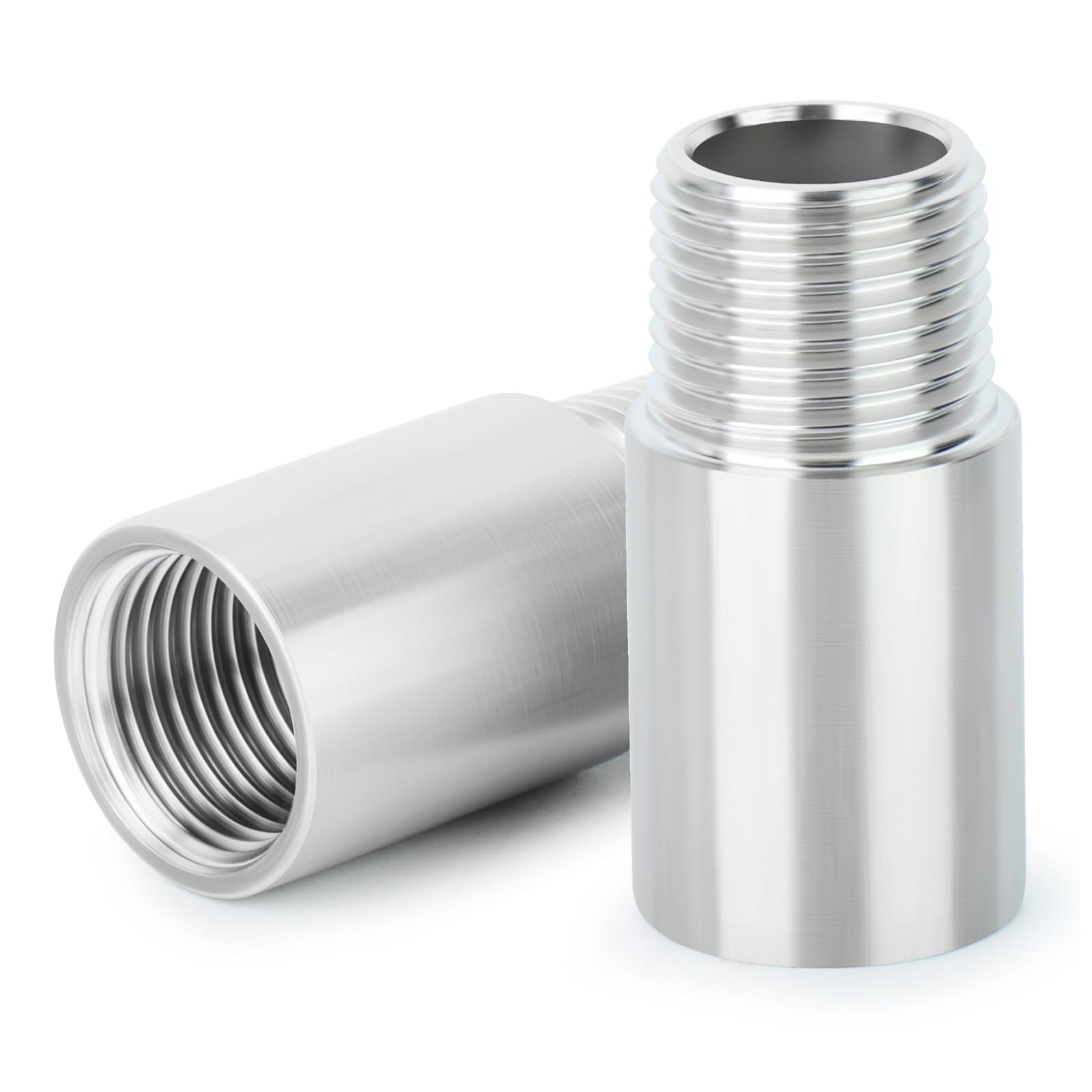 2 piezas 50mm 3/4" Hembra x 3/4" Macho BSP Nipple Cast Pipe 304 Stainless Steel Pipe Fittings — view 6