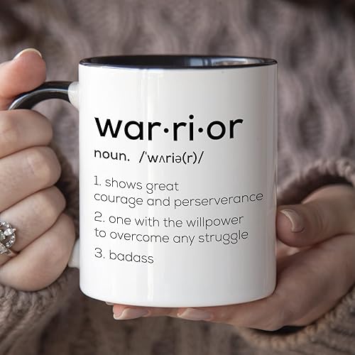 Miniatura 3 de YouNique Designs Taza con texto en inglés "Get Well Soon para mujer, 11 onzas", taza de guerrero, motivo, sobriety, Badass Women, Proud Of You Cup