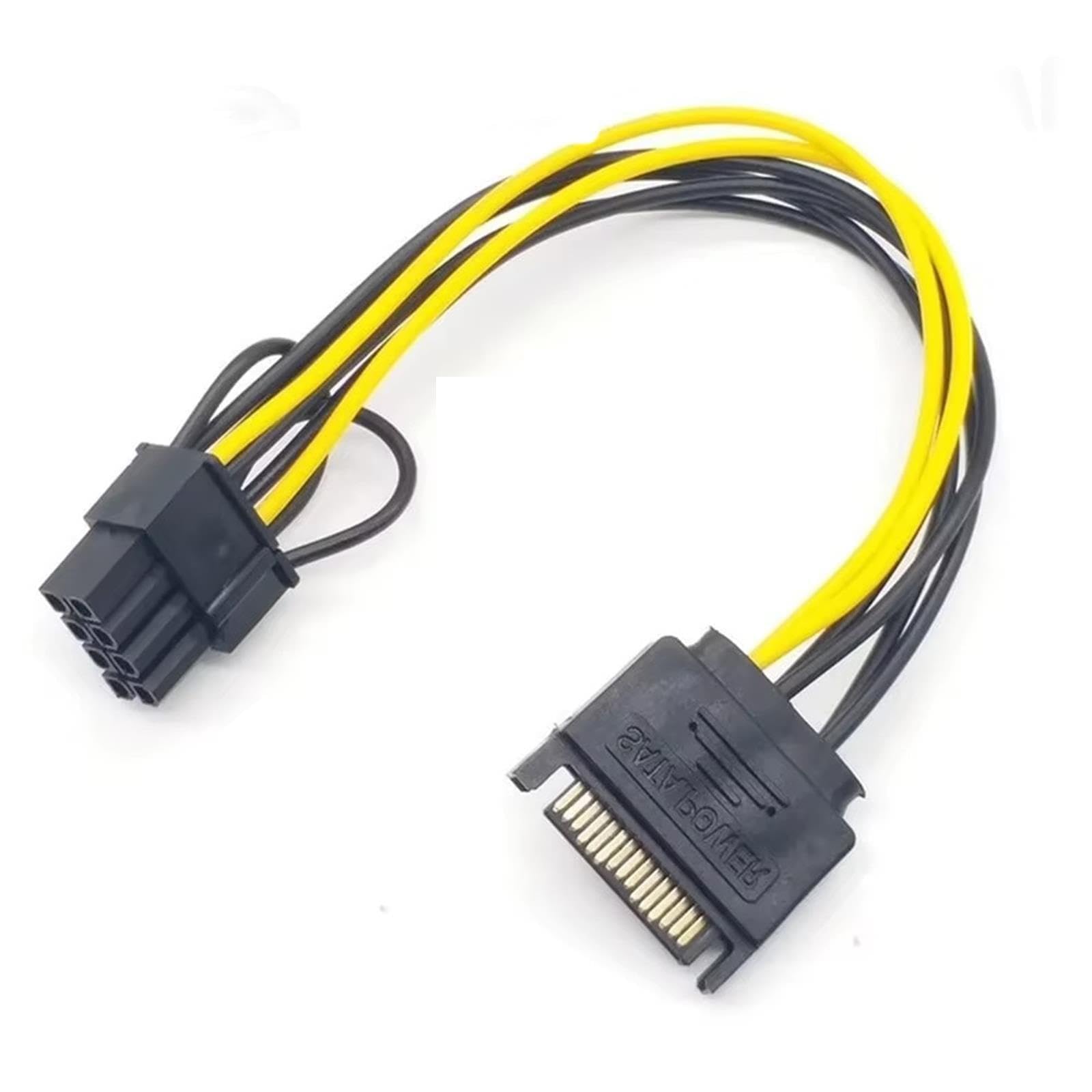 15PIN Na 8Pin 6+2 Rozdzielacz Kabli Karta Graficzna Linia Zasilająca Konwerter Drutu Adapter GPU 6PIN + 2PIN Przedłużacz(10pcs)