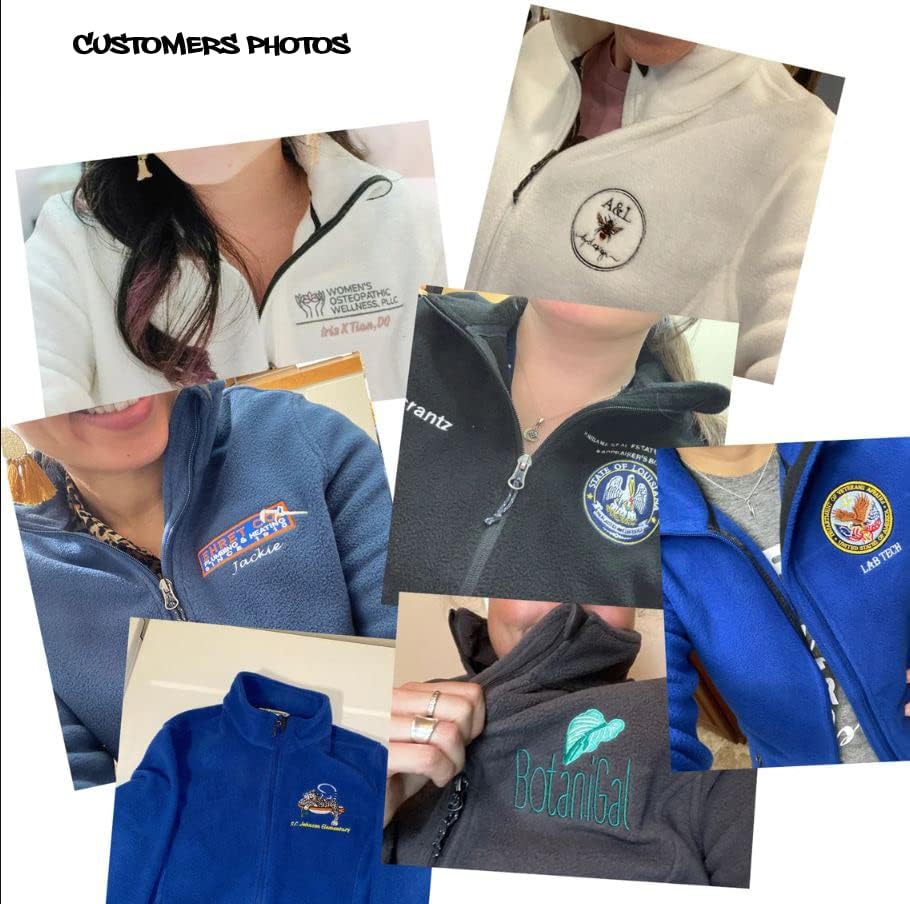 INK STITCH Women L217 Custom Stitching Embroidery Fleece Jackets - Multicolors - Image 7