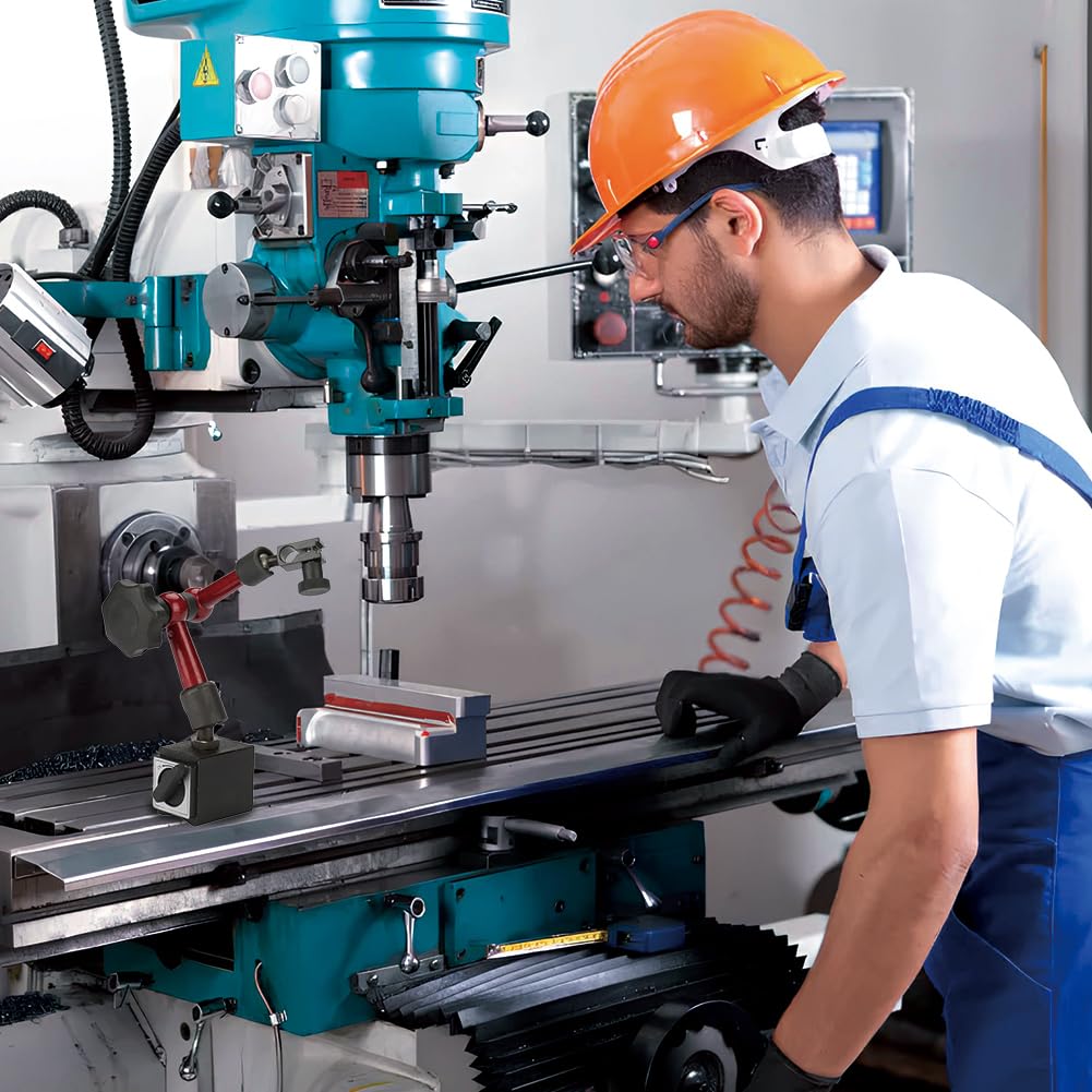 Jauge De Mesure NuméRique MagnéTique Avec Support Base MéTallique | RéSistant Aux Chocs, Comparateur MéCanique PréCis, Outil De Mesure Polyvalent Pour Industrie Et Bricolage