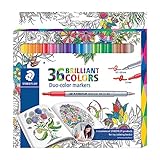 Staedtler Duo color Markers (320C36JBLU) 36 pc.