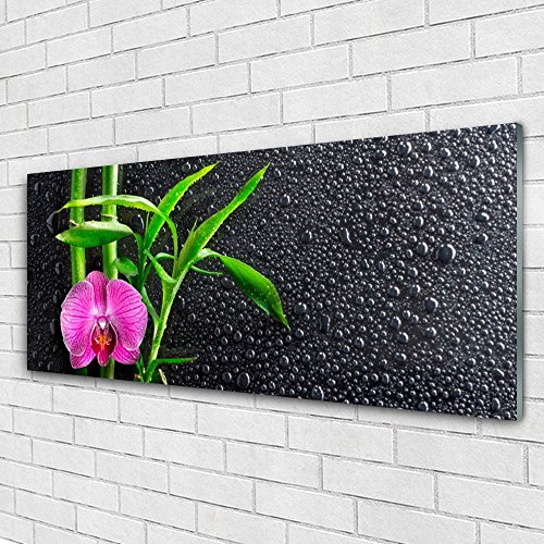 Plastique imprimés tableau mural moderne 125x50cm Tulup fleur bambou
