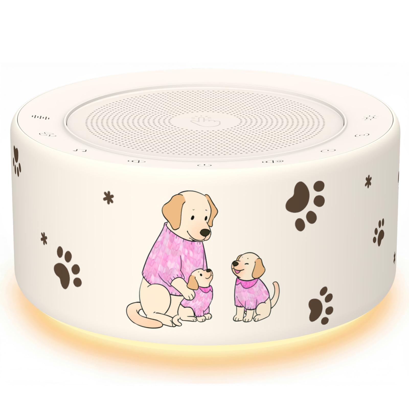 Kipcush White Noise Machine for Baby &amp; Adults, Sleep Sound Machine with 30 Soothing Sounds, 8-Color Night Light, Memory Function, White Noise for Sleeping, Nursery, Office, Travel, Relaxation
