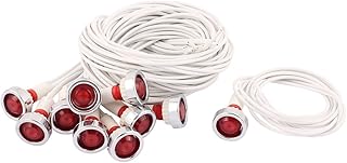 Aexit 10Pcs AC 220V Red Light Indicator Lamp Pilot Signal Lamps w 80cm Cable (b7377e8971f1d2e89f39aec008102fdc)