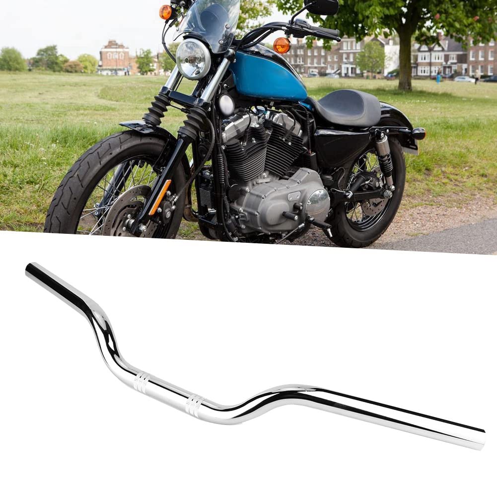 Qiilu Motorradlenker 25mm Lenker Stahl Motorrad Lenker 25mm Vorbau Passend für XL 883 1200 (Überzug)