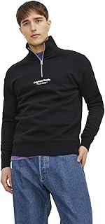 سويت شيرت رجالي JORVESTERBRO SWEAT QUARTER ZIP HN SN من جاك آند جونز، بسحاب يصل إلى ربع الصدر